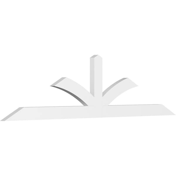 Ekena Millwork Richland Architectural Grade PVC Gable Bracket, 84"W x 21"H x 2"D x 4"F, 6/12 Pitch GBP084X21X0204RIC00 - main